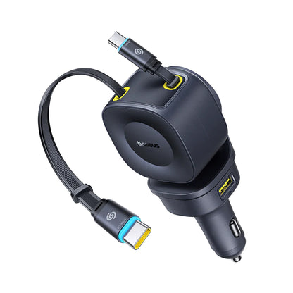 Φορτιστής Αυτοκινήτου με Καλώδιο USB-C Baseus PrimeTrip VR2 Max, 163W, 3A, 1 x USB-A - 1 x USB-C, Μαύρο P10162701313-00