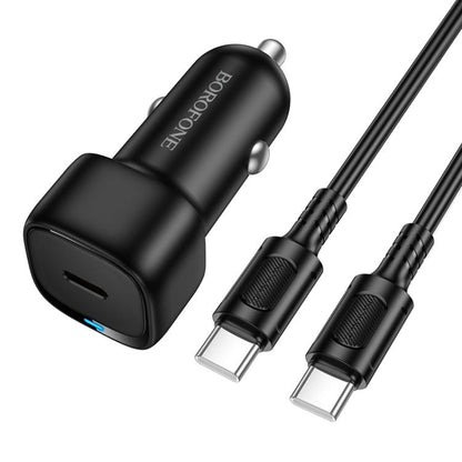 Φορτιστής Αυτοκινήτου με Καλώδιο USB-C Borofone BZ34A Cloud, 20W, 3A, 1 x USB-C, Μαύρο