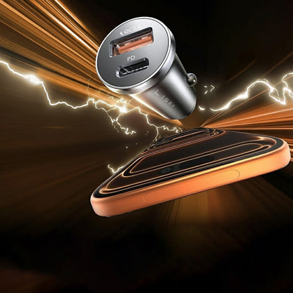 Φορτιστής Αυτοκινήτου με Καλώδιο USB-C / Lightning Lisen, 48W, 3A, 1 x USB-A - 1 x USB-C, Μαύρο YL0223080035