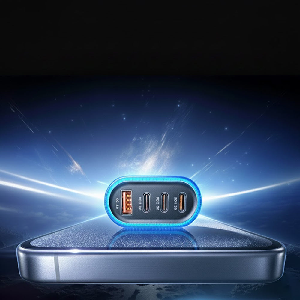 Lisen Car Charger with USB-C Cable, 101W, 3.25A, 1 x USB-A - 3 x USB-C, Black YL0223120021