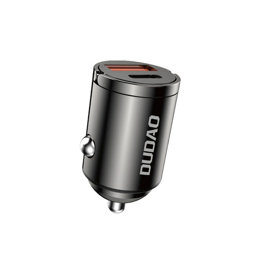 Φορτιστής Αυτοκινήτου Dudao R3MAX, 48W, 3A, 1 x USB-A - 1 x USB-C, Μαύρο