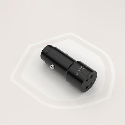 Φορτιστής Αυτοκινήτου Fixed, 65W, 3A, 2 x USB-C, Μαύρος