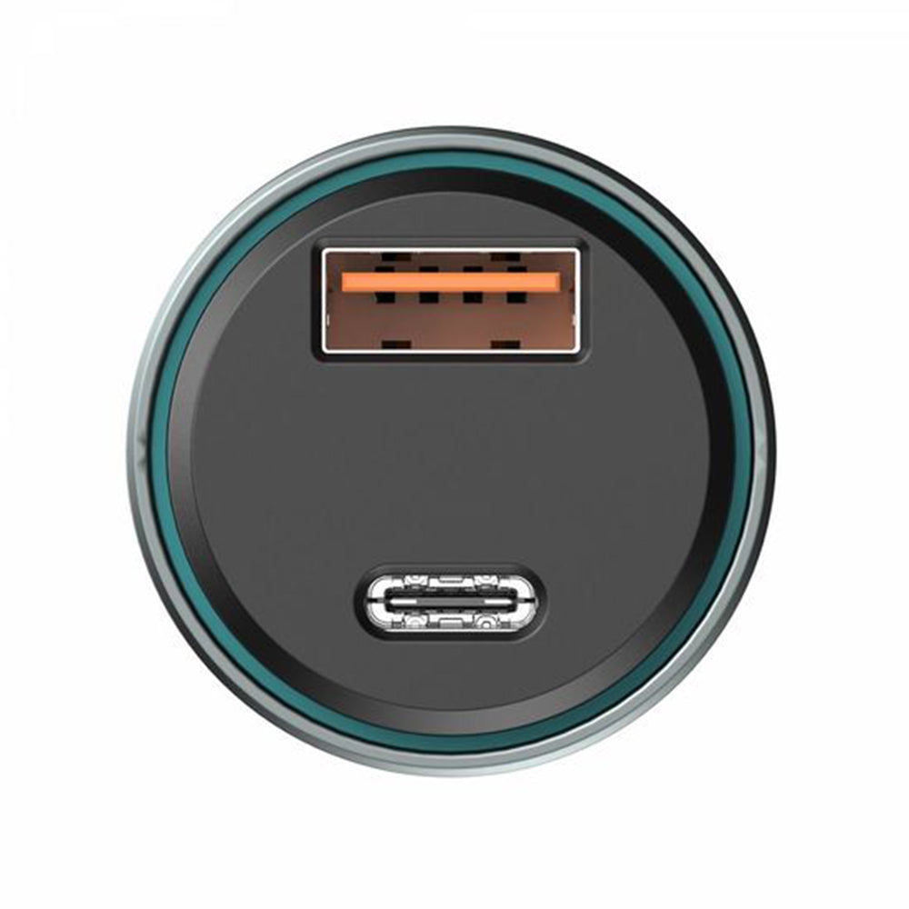 Φορτιστής Αυτοκινήτου HAVIT CC2017, 45W, 3A, 1 x USB-A - 1 x USB-C, Μαύρο Μπλε
