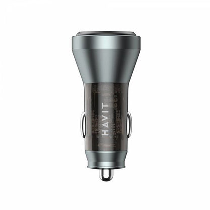 Φορτιστής Αυτοκινήτου HAVIT CC2017, 45W, 3A, 1 x USB-A - 1 x USB-C, Μαύρο Μπλε