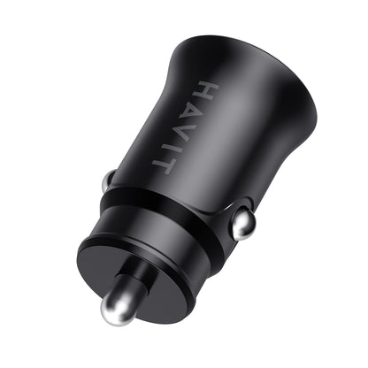 Φορτιστής Αυτοκινήτου HAVIT CC2022, 20W, 3A, 1 x USB-A - 1 x USB-C, Μαύρο