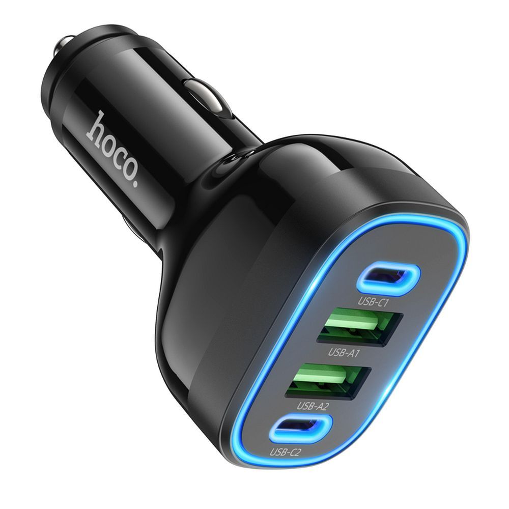 Φορτιστής αυτοκινήτου HOCO Guide NZ11, 72W, 3A, 2 x USB-A - 2 x USB-C, Μαύρο 