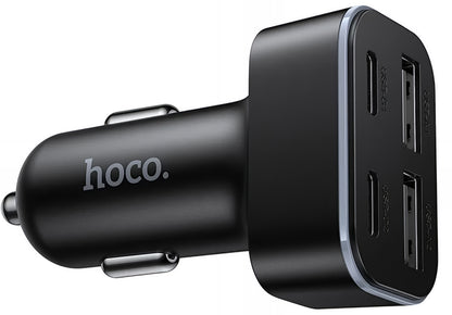 Φορτιστής Αυτοκινήτου HOCO Z63, 42W, 3A, 2 x USB-A - 2 x USB-C, Μαύρο