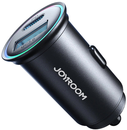 Φορτιστής Αυτοκινήτου Joyroom JR-CCN04, 60W, 3A, 1 x USB-A - 1 x USB-C, Μαύρο