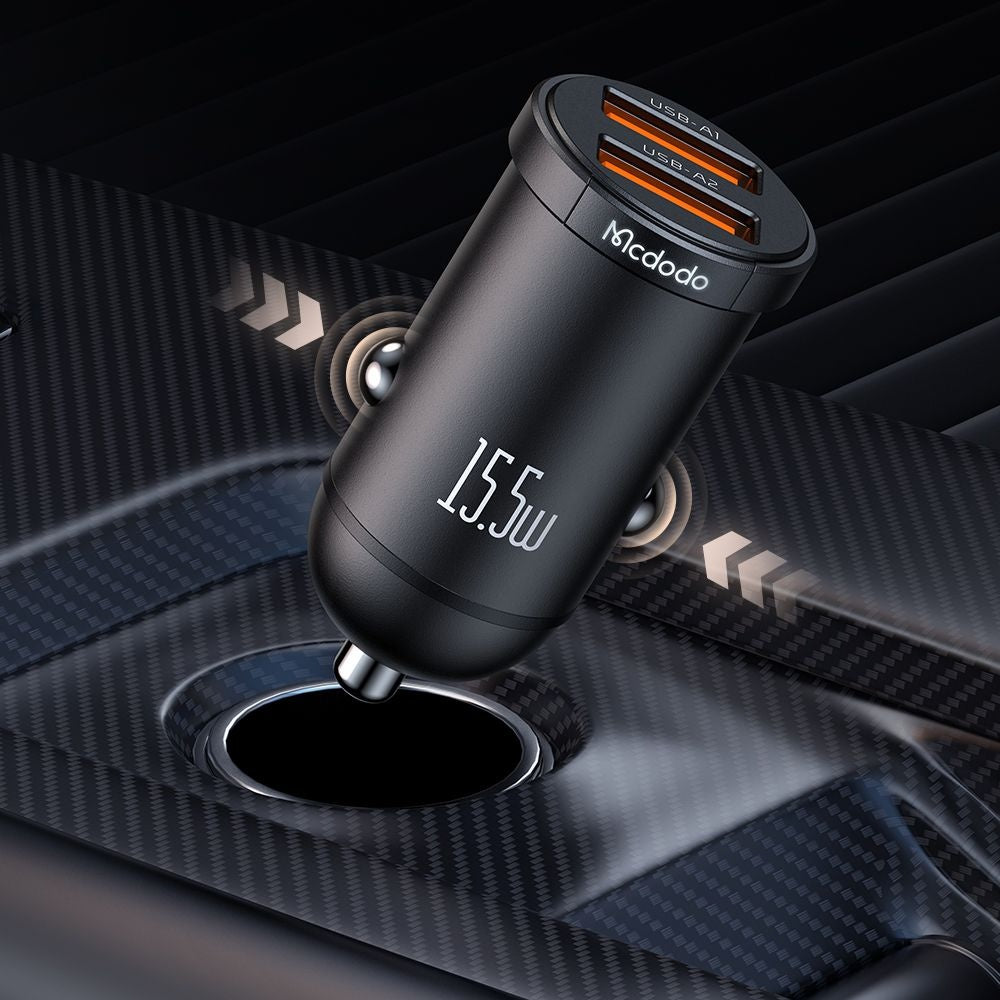 Φορτιστής Αυτοκινήτου McDodo CC-2950 Cool, 15.5W, 3.1A, 2 x USB-A, Μαύρο