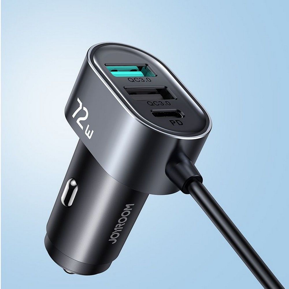 Φορτιστής Αυτοκινήτου Joyroom JR-CL05, 72W, 3A, 2 x USB-C - 3 x USB-A, Μαύρο