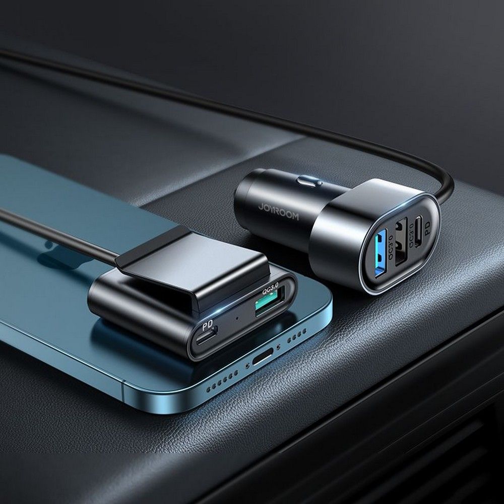 Φορτιστής Αυτοκινήτου Joyroom JR-CL05, 72W, 3A, 2 x USB-C - 3 x USB-A, Μαύρο