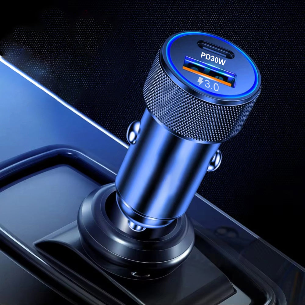 Φορτιστής Αυτοκινήτου Techsuit C2 VoltDuo, 30W, 3A, 1 x USB-A - 1 x USB-C, Μαύρο