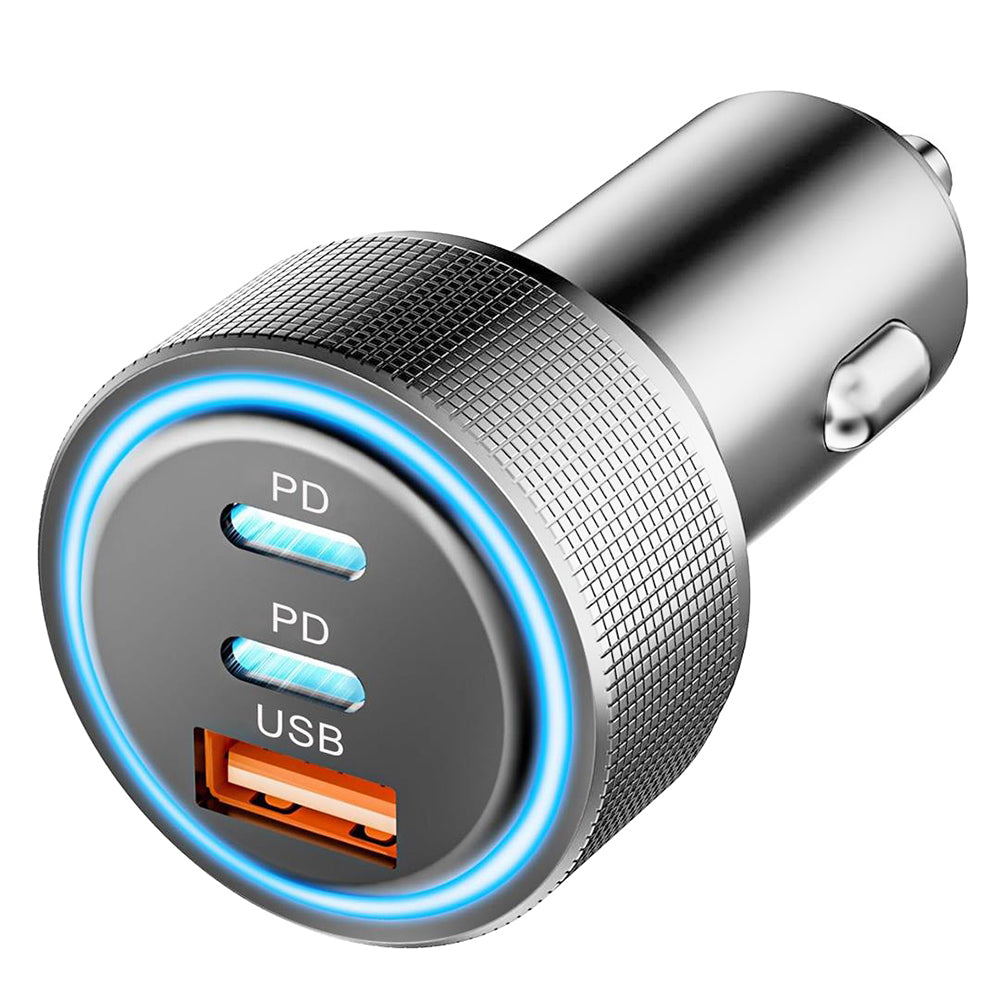 Φορτιστής Αυτοκινήτου Techsuit C6 DriveBoost, 60W, 3A, 1 x USB-A - 2 x USB-C, Ασημί