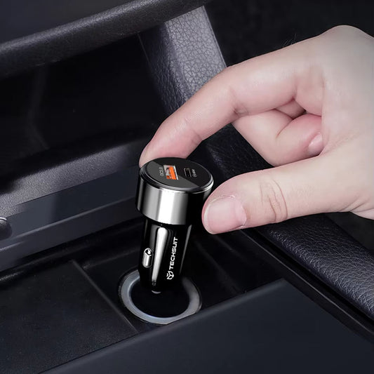 Φορτιστής Αυτοκινήτου Techsuit TE-P31 Premium, 48W, 3A, 1 x USB-A - 1 x USB-C, Μαύρο