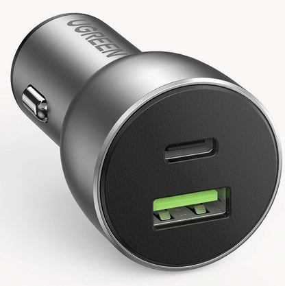 Φορτιστής αυτοκινήτου UGREEN CD213, 36W, 3A, 1 x USB-A - 1 x USB-C, Γκρι 