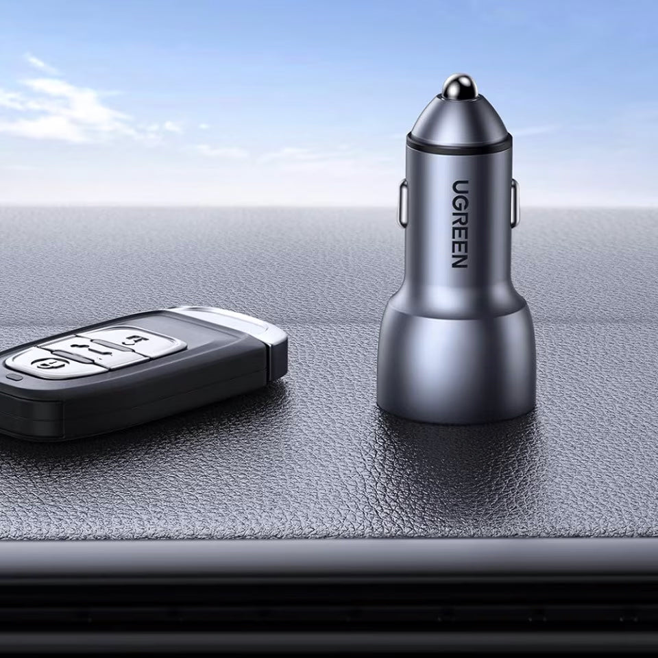 Car Charger UGREEN CD213, 36W, 3A, 2 x USB-A, Grey 