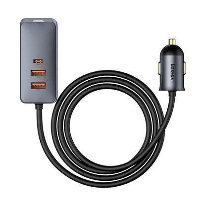 Φορτιστής αυτοκινήτου Baseus Share Together, 120W, 3A, 3 x USB-A - 1 x USB-C, γκρι CCBT-B0G