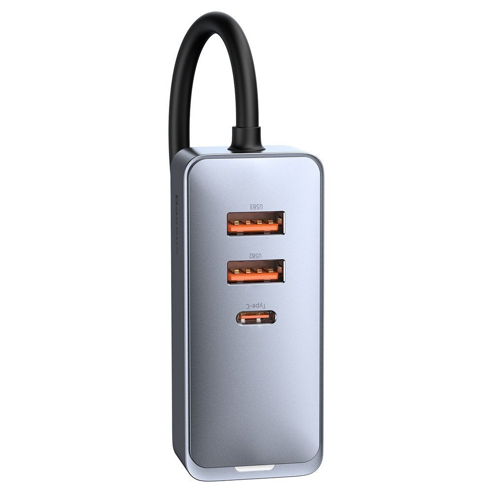 Φορτιστής αυτοκινήτου Baseus Share Together, 120W, 3A, 3 x USB-A - 1 x USB-C, γκρι CCBT-B0G