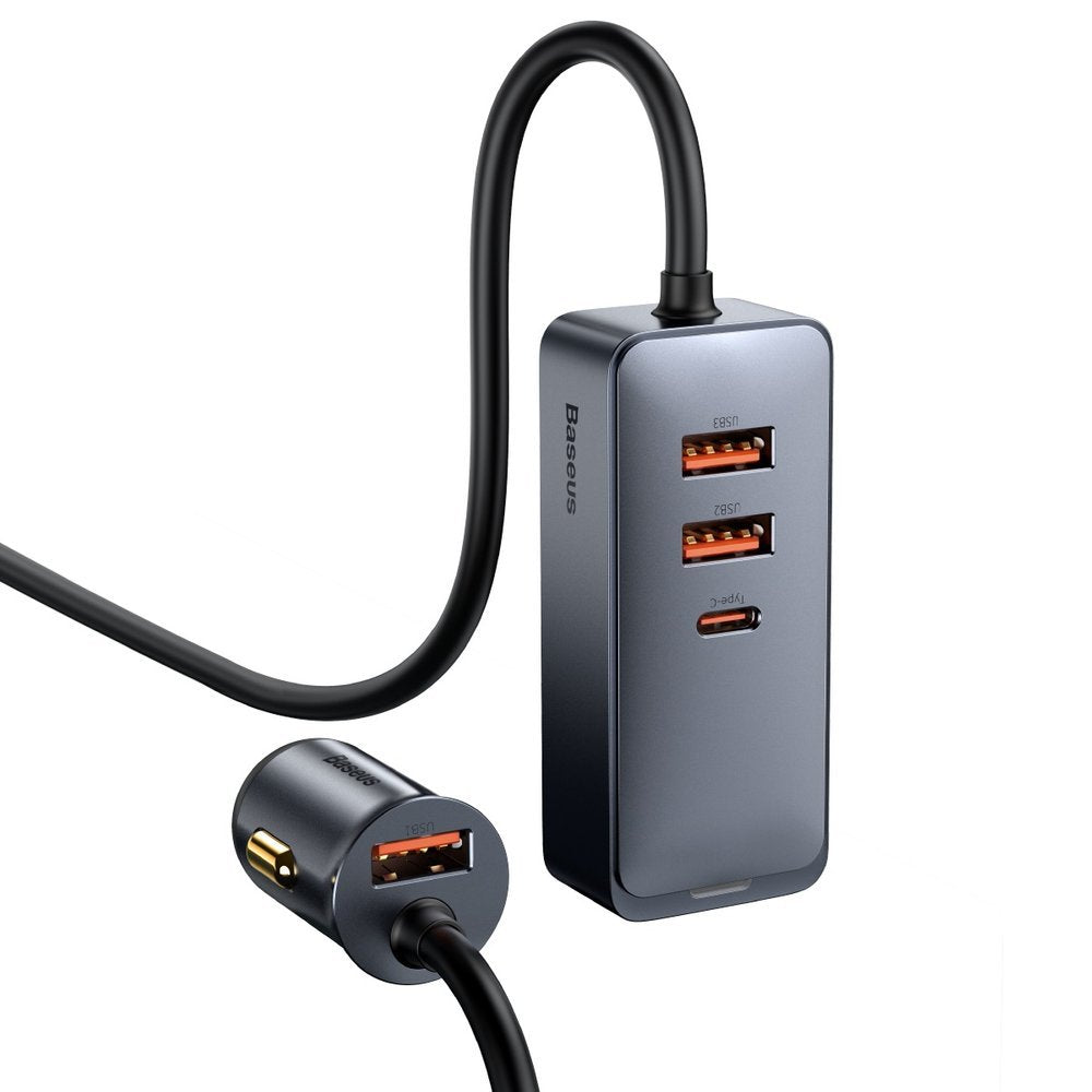 Φορτιστής αυτοκινήτου Baseus Share Together, 120W, 3A, 3 x USB-A - 1 x USB-C, γκρι CCBT-B0G