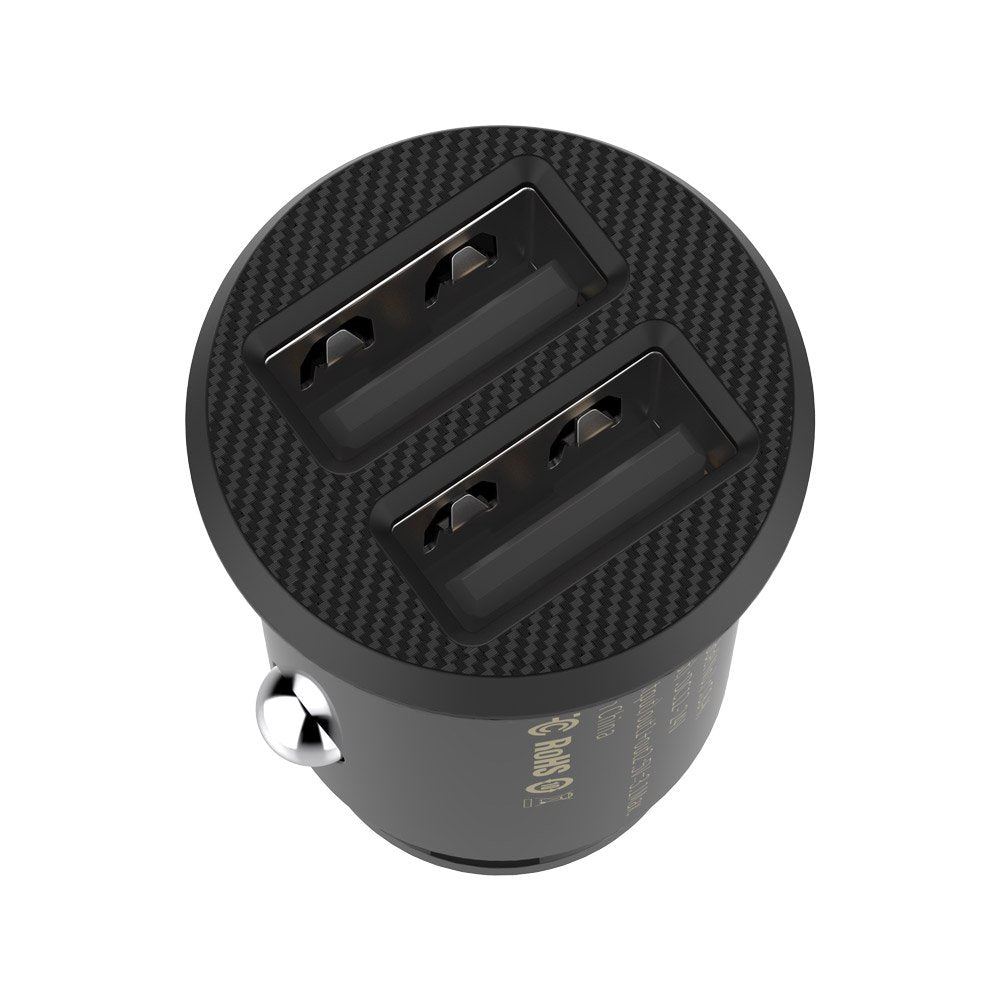 Φορτιστής αυτοκινήτου Baseus Grain, 10W, 2.4A, 2 x USB-A, Μαύρο CCALL-ML01