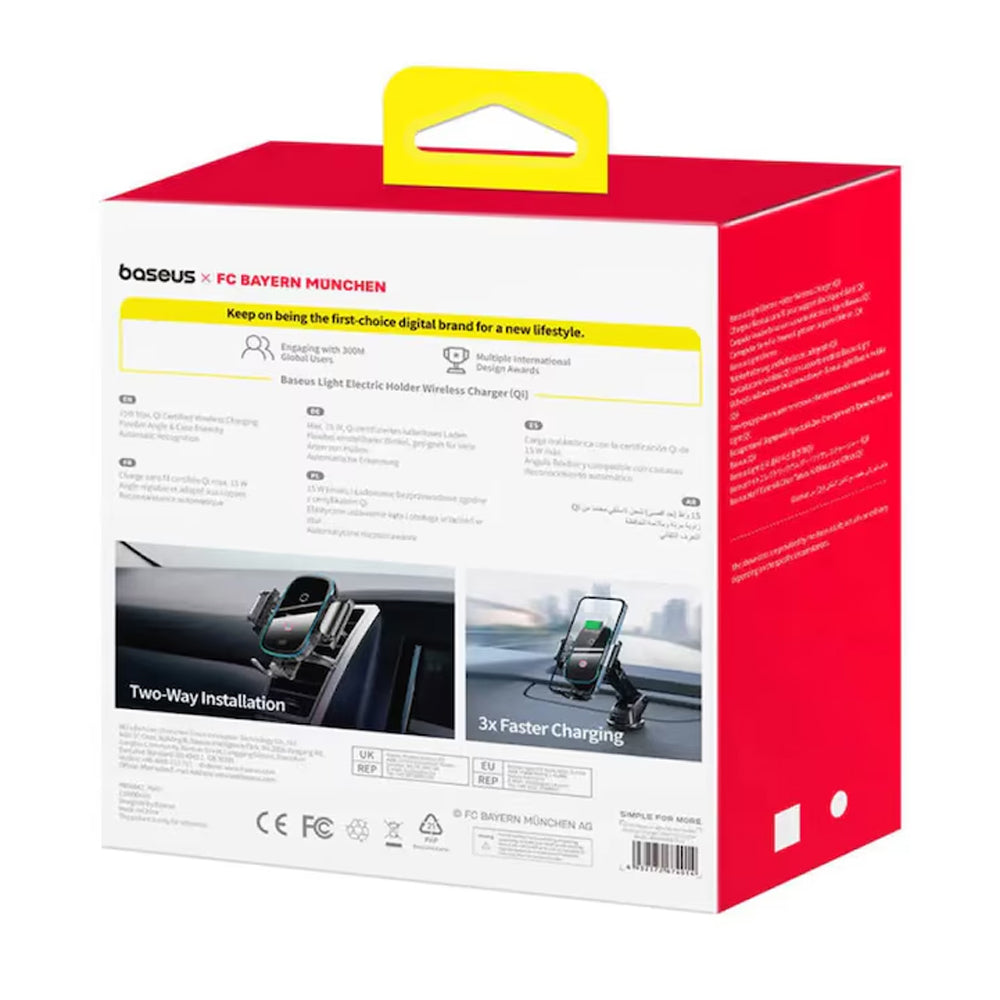 Ασύρματος Φορτιστής Αυτοκινήτου Baseus Light, 15W, 1.67A, Γκρι C40344000113-Z1