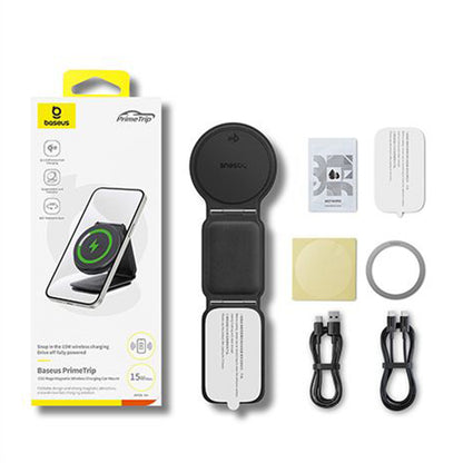 Ασύρματος Φορτιστής Αυτοκινήτου Baseus PrimeTrip C02, 15W, 1.67A, Ασημί C40169003211-00