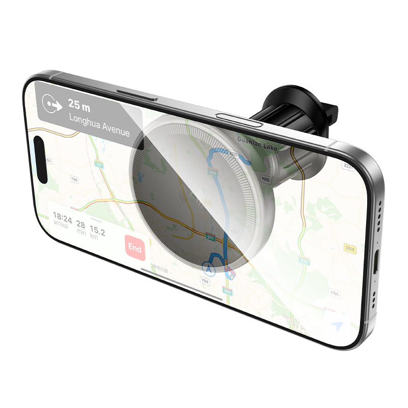 Ασύρματος Φορτιστής Αυτοκινήτου Borofone BH224 Flash, 15W, 1.67A, Μαύρο