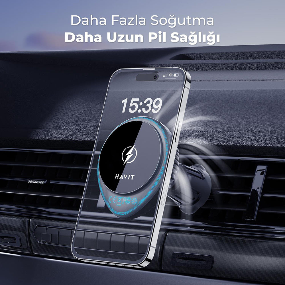 Ασύρματος Φορτιστής Αυτοκινήτου HAVIT W3036, 15W, 1.67A, Μαύρο