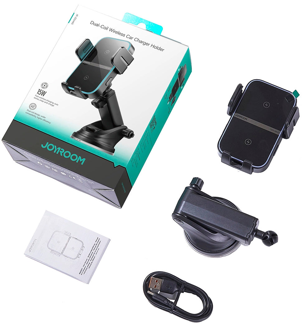Φορτιστής Αυτοκινήτου Ασύρματος Joyroom JR-ZS246s, 15W, 1.67A, Μαύρο