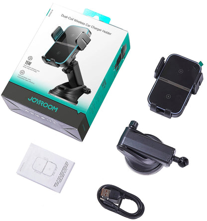 Φορτιστής Αυτοκινήτου Ασύρματος Joyroom JR-ZS246s, 15W, 1.67A, Μαύρο