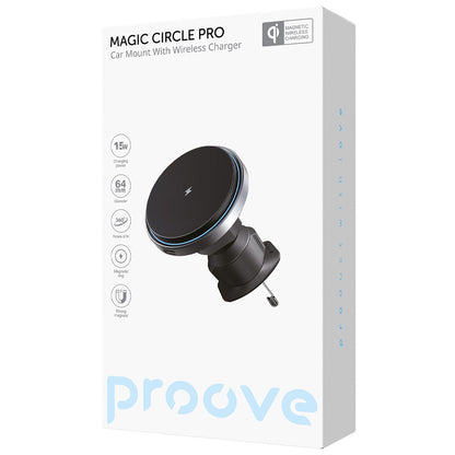 Ασύρματος Φορτιστής Αυτοκινήτου Proove Magic Circle Pro, 15W, 1.67A, Μαύρο WHMP15010001