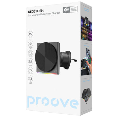 Proove Neostorm Wireless Car Charger, 15W, 1.67A, Gray WHNS15002003