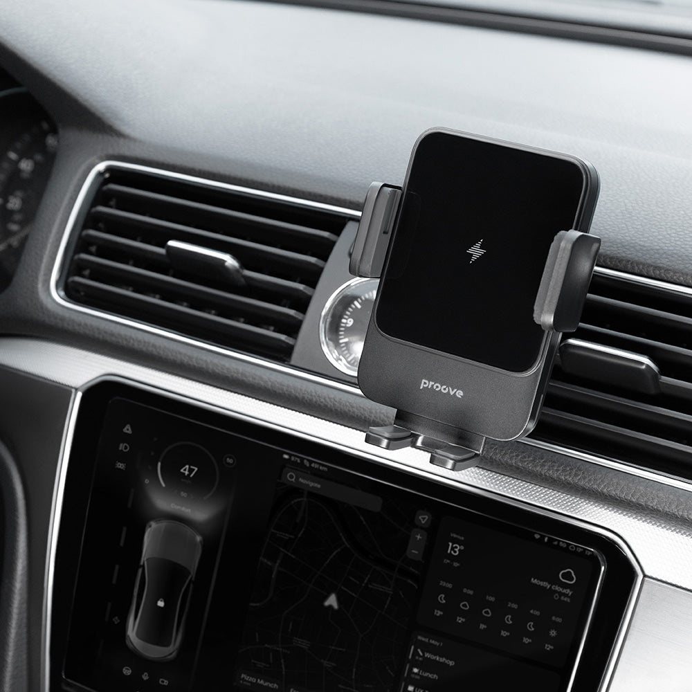 Ασύρματος Φορτιστής Αυτοκινήτου Proove Sonic, 15W, 1.67A, Γκρι WHSN15002001