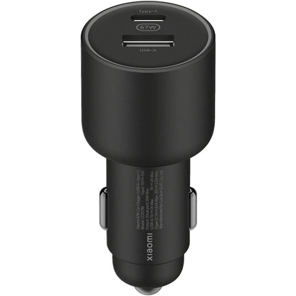 Φορτιστής αυτοκινήτου Xiaomi GaN, 67W, 3A, 1 x USB-A - 1 x USB-C, Μαύρο BHR6814GL BHR6814GL