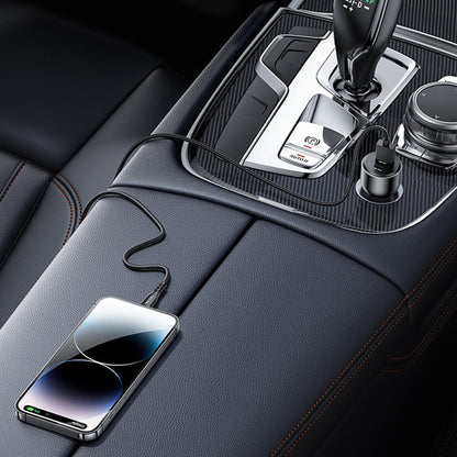 Φορτιστής Αυτοκινήτου Yesido Y65, 100W, 5A, 1 x USB-A - 1 x USB-C, Μαύρο