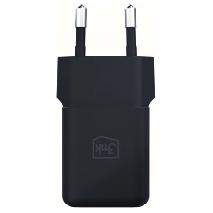 Φορτιστής Δικτύου 3MK Hyper, 20W, 3A, 1 x USB-A - 1 x USB-C, Μαύρο