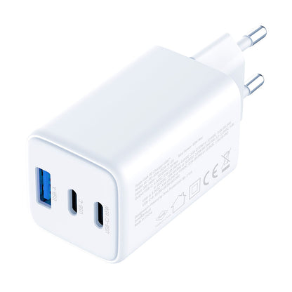 3MK Hyper Network Charger, 65W, 3.25A, 1 x USB-A - 2 x USB-C, White