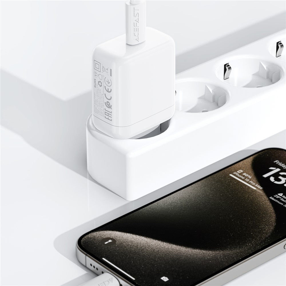 Φορτιστής Δικτύου Acefast A130, 20W, 3A, 1 x USB-C, Λευκό