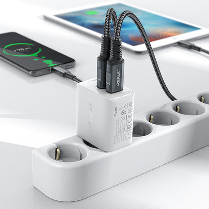 Φορτιστής Δικτύου Acefast A33, 18W, 3A, 2 x USB-A, Μαύρος