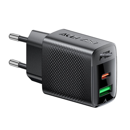 Φορτιστής Δικτύου Acefast A98, 30W, 3A, 1 x USB-A - 1 x USB-C, Μαύρο