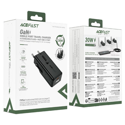 Φορτιστής Δικτύου Acefast Z7 Travel, 30W, 3A, 1 x USB-C, Μαύρος