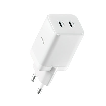 Φορτιστής Δικτύου Allity. ATC-01-45WCC Fast, 45W, 3A, 2 x USB-C, Λευκό
