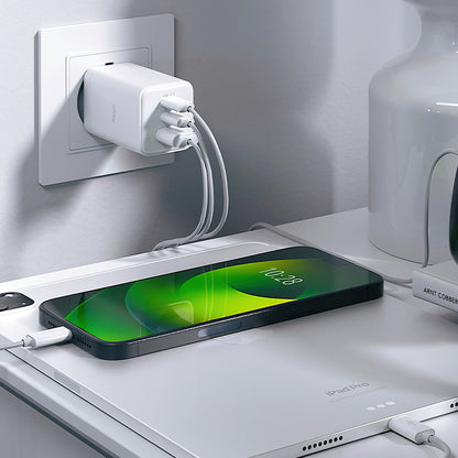 Φορτιστής Δικτύου Allity. ATC-01-65WACC Fast, 65W, 3.25A, 1 x USB-A - 2 x USB-C, Λευκό