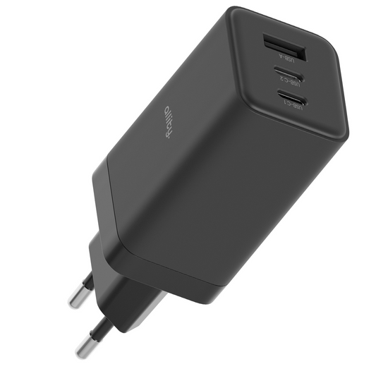 Φορτιστής Δικτύου Allity. ATC-01-65WACC Fast, 65W, 3.25A, 1 x USB-A - 2 x USB-C, Μαύρο