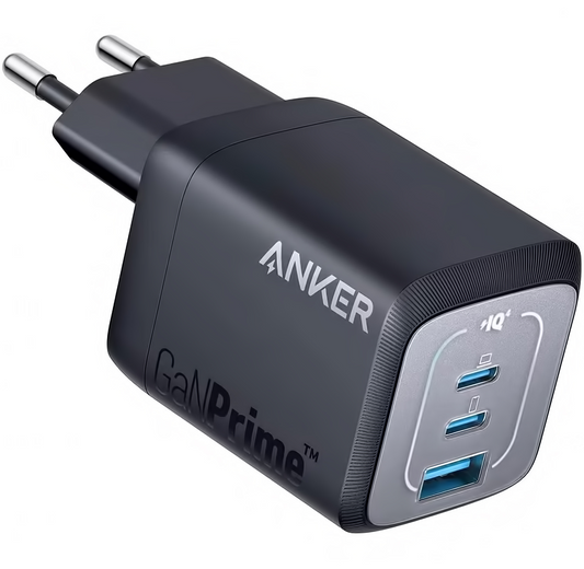 Anker Prime Wall Charger, 67W, 5A, 1 x USB-A - 2 x USB-C, Black, Resealed A2669313