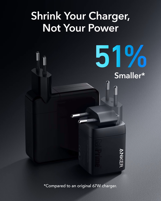 Φορτιστής Δικτύου Anker Prime, 67W, 5A, 1 x USB-A - 2 x USB-C, Μαύρο, Επανασφραγισμένος A2669313