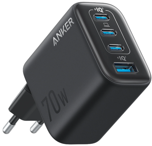 Φορτιστής Δικτύου Anker Zolo, 70W, 3.5A, 1 x USB-A - 3 x USB-C, Μαύρο A121CG11