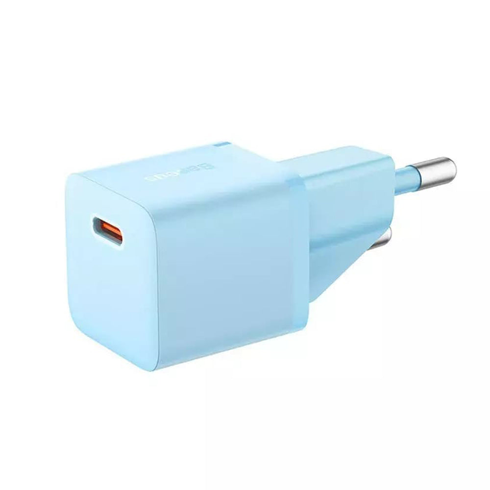 Φορτιστής Δικτύου Baseus GaN Mini 1C, 20W, 3A, 1 x USB-C, Μπλε CCGN050103