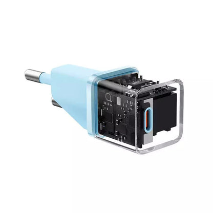 Φορτιστής Δικτύου Baseus GaN Mini 1C, 20W, 3A, 1 x USB-C, Μπλε CCGN050103