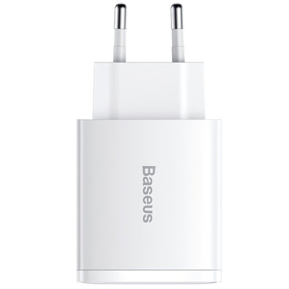 Φορτιστής δικτύου Baseus Compact, 30W, 1 x USB-C - 2 x USB-A, λευκό CCXJ-E02 